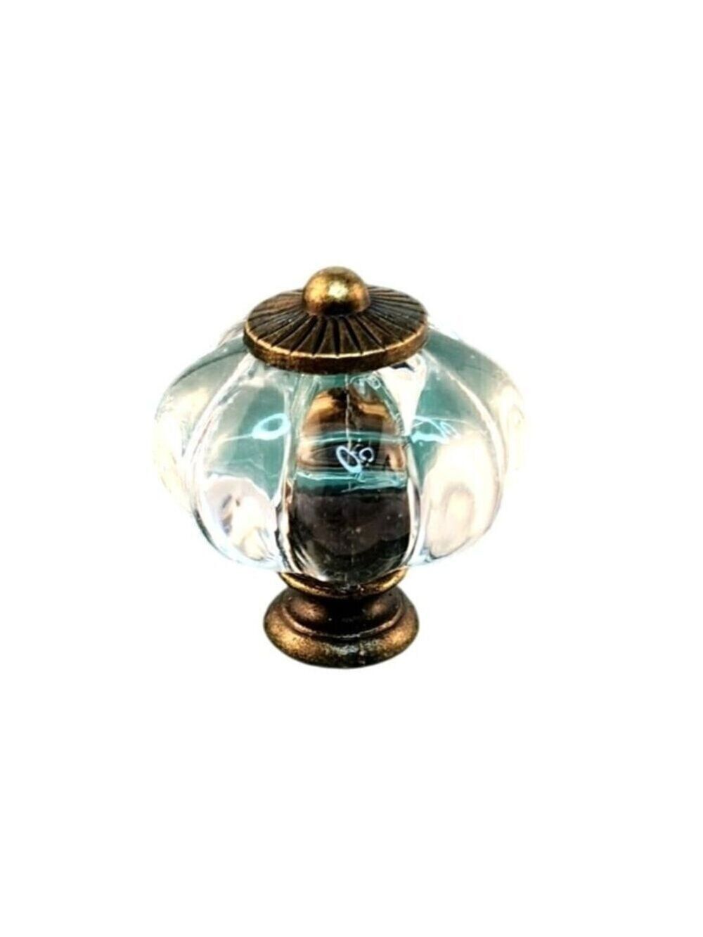 1PC Clear Pumpkin Knob Acrylic Cabinet Knob Antique Decorative Drawer Handle Pul